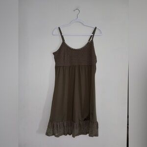 Cream | Green Lace Dress